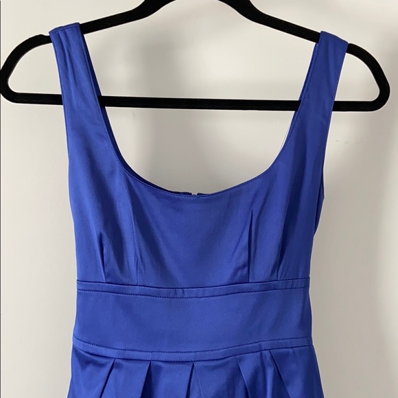 Cobalt Satin Mini Dress - Picture 3 of 8